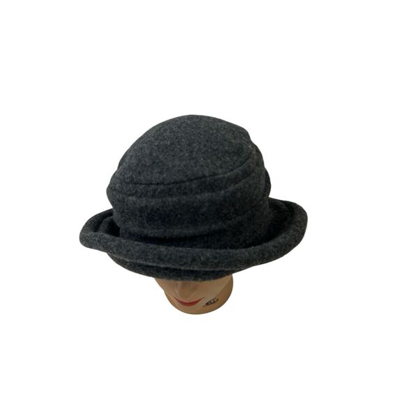 Scala Collezione Gray 100% Wool round hat - Picture 1 of 7